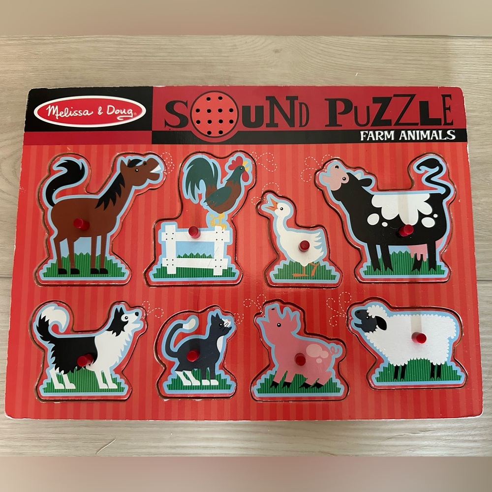 Melissa & Doug Sound Puzzle for toddlers - Farm Animals